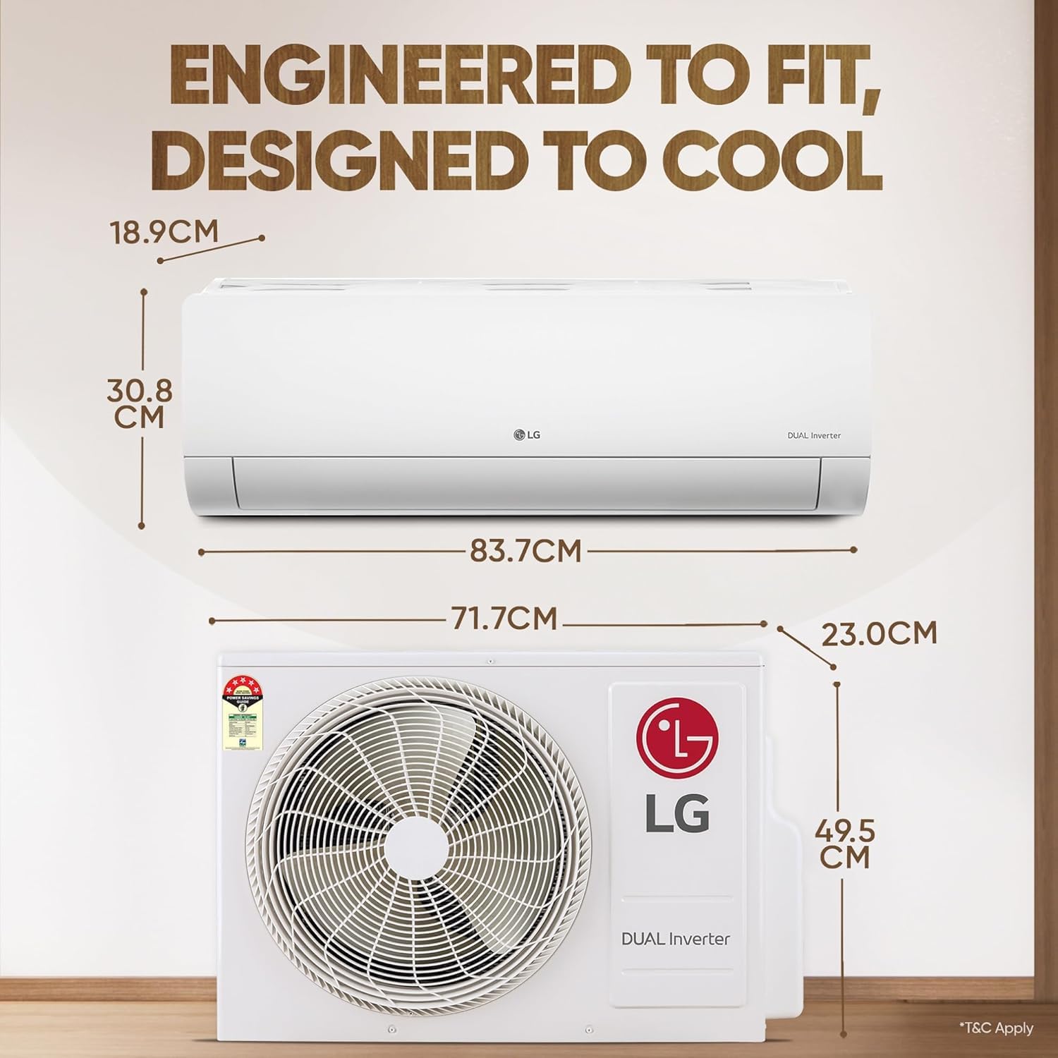 LG 2 Ton 3 Star DUAL Inverter Split AC (Copper, AI Convertible 6-in-1, Diet Mode+, Faster Cooling & Energy Saving, 4 Way Swing, HD Filter with Anti-Virus Protection, US-Q24ENXE, White) - Image 6
